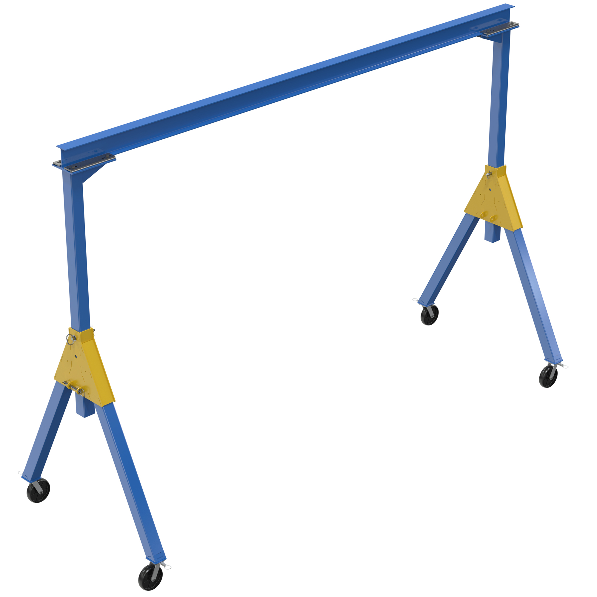 Vestil Steel Knockdown Fixed Crane - 2000 Lb. Capacity, Nylon Casters, Model# FHSN-2-20
